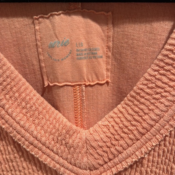 Aerie coral orange Off-the-Shoulder Sweater Relaxed Fit Large - Picture 3 of 7